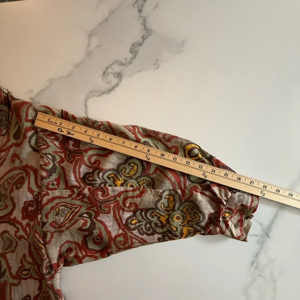 Art and Soul Boho Button-Up Blouse. Medium - Picture 5 of 7